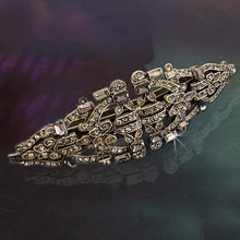 Load image into Gallery viewer, Art Deco Vintage Crystal Long Barrette B177