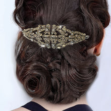 Load image into Gallery viewer, Art Deco Vintage Crystal Long Barrette B177