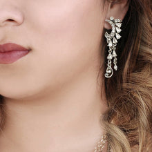 Load image into Gallery viewer, Edwardian silver crystal Necklace and Earrings N1058