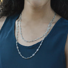 Load image into Gallery viewer, Long filigree bronze chain Layering Necklace N1317-BZ