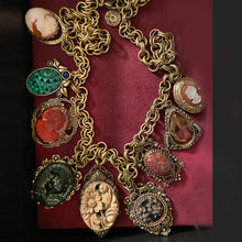 Load image into Gallery viewer, Antique Elements and Cameo Charm Necklace N1435