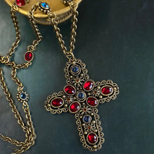Load image into Gallery viewer, Royal Renaissance Vintage Cross Jewel Necklace N808