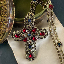 Load image into Gallery viewer, Royal Renaissance Vintage Cross Jewel Necklace N808
