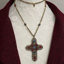Load image into Gallery viewer, Royal Renaissance Vintage Cross Jewel Necklace N808