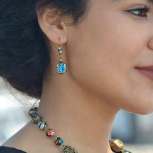 Load image into Gallery viewer, Millefiori Vintage Square Earrings E1382