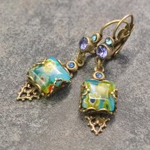 Load image into Gallery viewer, Millefiori Vintage Square Earrings E1382