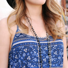 Load image into Gallery viewer, Long gold filigree chain Layering Necklace N1317-GO