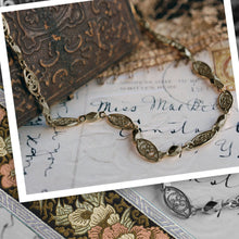 Load image into Gallery viewer, Long filigree bronze chain Layering Necklace N1317-BZ