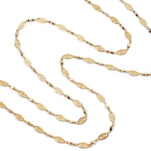 Load image into Gallery viewer, Long silver filigree chain Layering Necklace N1317-SIL