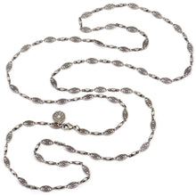 Load image into Gallery viewer, Long gold filigree chain Layering Necklace N1317-GO