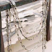Load image into Gallery viewer, Long filigree bronze chain Layering Necklace N1317-BZ