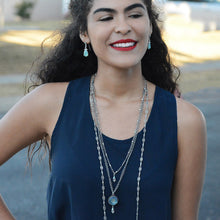Load image into Gallery viewer, Long filigree bronze chain Layering Necklace N1317-BZ