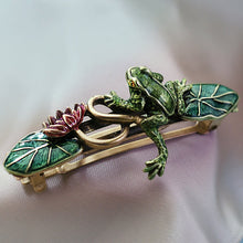 Load image into Gallery viewer, Enamel Frog Barrette - Sweet Romance Wholesale