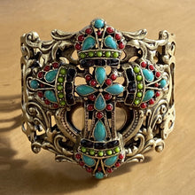 Load image into Gallery viewer, Mayan Cross Cuff Bracelet BR124 - Sweet Romance Wholesale