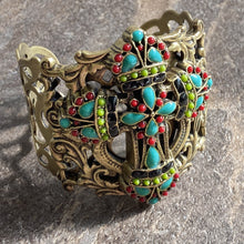 Load image into Gallery viewer, Mayan Cross Cuff Bracelet BR124 - Sweet Romance Wholesale