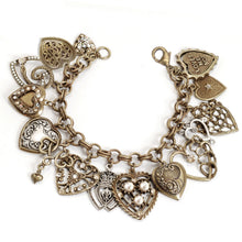 Load image into Gallery viewer, All My Love - Heart Charm &amp; Locket Bracelet BR214 - Sweet Romance Wholesale