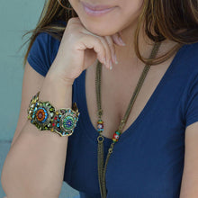 Load image into Gallery viewer, Millefiori Glass Moorish Statement Bracelet BR476 - Sweet Romance Wholesale
