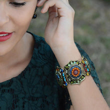 Load image into Gallery viewer, Millefiori Glass Moorish Statement Bracelet BR476 - Sweet Romance Wholesale