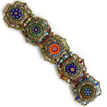 Load image into Gallery viewer, Millefiori Glass Moorish Statement Bracelet BR476 - Sweet Romance Wholesale