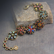 Load image into Gallery viewer, Rainbow Crystal Calypso Statement Bracelet - Sweet Romance Wholesale