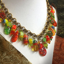 Load image into Gallery viewer, Millefiori Citrus Bead Necklace - Sweet Romance Wholesale