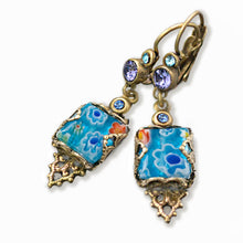 Load image into Gallery viewer, Millefiori Vintage Square Earrings E1382 - Sweet Romance Wholesale