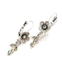 Load image into Gallery viewer, Silver Flowers Necklace &amp; Earrings Set - Sweet Romance Wholesale