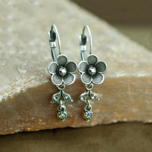 Load image into Gallery viewer, Silver Flowers Necklace &amp; Earrings Set - Sweet Romance Wholesale