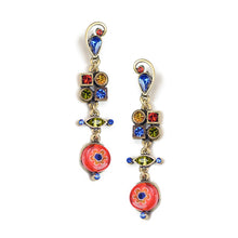 Load image into Gallery viewer, Millefiori Glass Modern Art Earrings E512 - Sweet Romance Wholesale