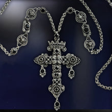 Load image into Gallery viewer, Elvira's Gothic Jewel Cross Necklace - Sweet Romance Wholesale