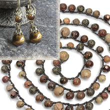 Load image into Gallery viewer, Gemstone Bead Necklace Malachite or Jasper - Sweet Romance Wholesale
