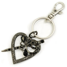 Load image into Gallery viewer, Heart &amp; Dagger Keychain KEY114 - Sweet Romance Wholesale