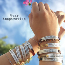 Load image into Gallery viewer, Inspirational Message Bar Bangle Bracelets - Sweet Romance Wholesale