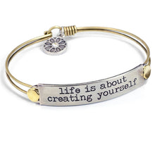 Load image into Gallery viewer, Inspirational Message Bar Bangle Bracelets - Sweet Romance Wholesale