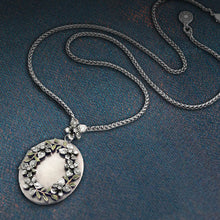 Load image into Gallery viewer, Oval Flower Locket Necklace N1537 - Sweet Romance Wholesale