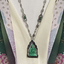 Load image into Gallery viewer, Jade Glass Vintage Buddha Necklace - Sweet Romance Wholesale