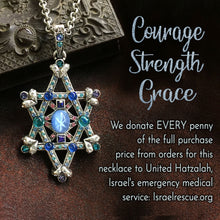 Load image into Gallery viewer, Star of Esther Magen David Necklace for Israel N370