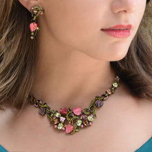 Load image into Gallery viewer, Satin Glass Leaves Necklace and Earrings N671|E1203 - Sweet Romance Wholesale