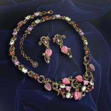 Load image into Gallery viewer, Satin Glass Leaves Earrings and Necklace N671|E1203 - Sweet Romance Wholesale