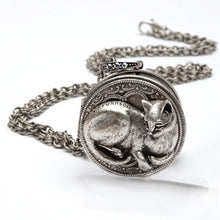 Load image into Gallery viewer, Purrson Cat Locket Necklace in Silver or Bronze - Sweet Romance Wholesale