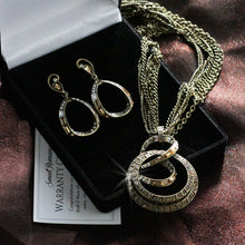 Load image into Gallery viewer, Art Deco Mid Century Modern Slinky Spiral Jewelry Set N937-E1376_SET - Sweet Romance Wholesale