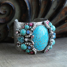 Load image into Gallery viewer, Tang Gemstone Butterfly Cuff Bracelet - Sweet Romance Wholesale