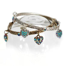 Load image into Gallery viewer, Rainbow Hearts Bangle Bracelet OL_BR305 - Sweet Romance Wholesale