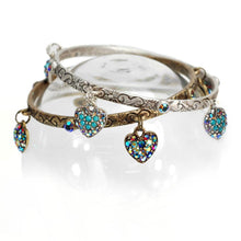 Load image into Gallery viewer, Rainbow Hearts Bangle Bracelet OL_BR305 - Sweet Romance Wholesale