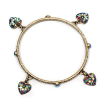 Load image into Gallery viewer, Rainbow Hearts Bangle Bracelet OL_BR305 - Sweet Romance Wholesale