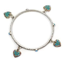 Load image into Gallery viewer, Rainbow Hearts Bangle Bracelet OL_BR305 - Sweet Romance Wholesale