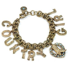 Load image into Gallery viewer, Country Girl Letter Charm Bracelet OL_BR327 - Sweet Romance Wholesale