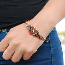 Load image into Gallery viewer, Black Enamel Heart Bracelet BR353 - Sweet Romance Wholesale