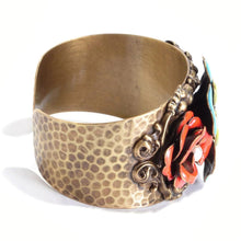 Load image into Gallery viewer, Camellia Enamel Cuff Bracelet OL_BR819 - Sweet Romance Wholesale