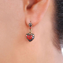Load image into Gallery viewer, Crystal Hearts Earrings OL_E337 - Sweet Romance Wholesale
